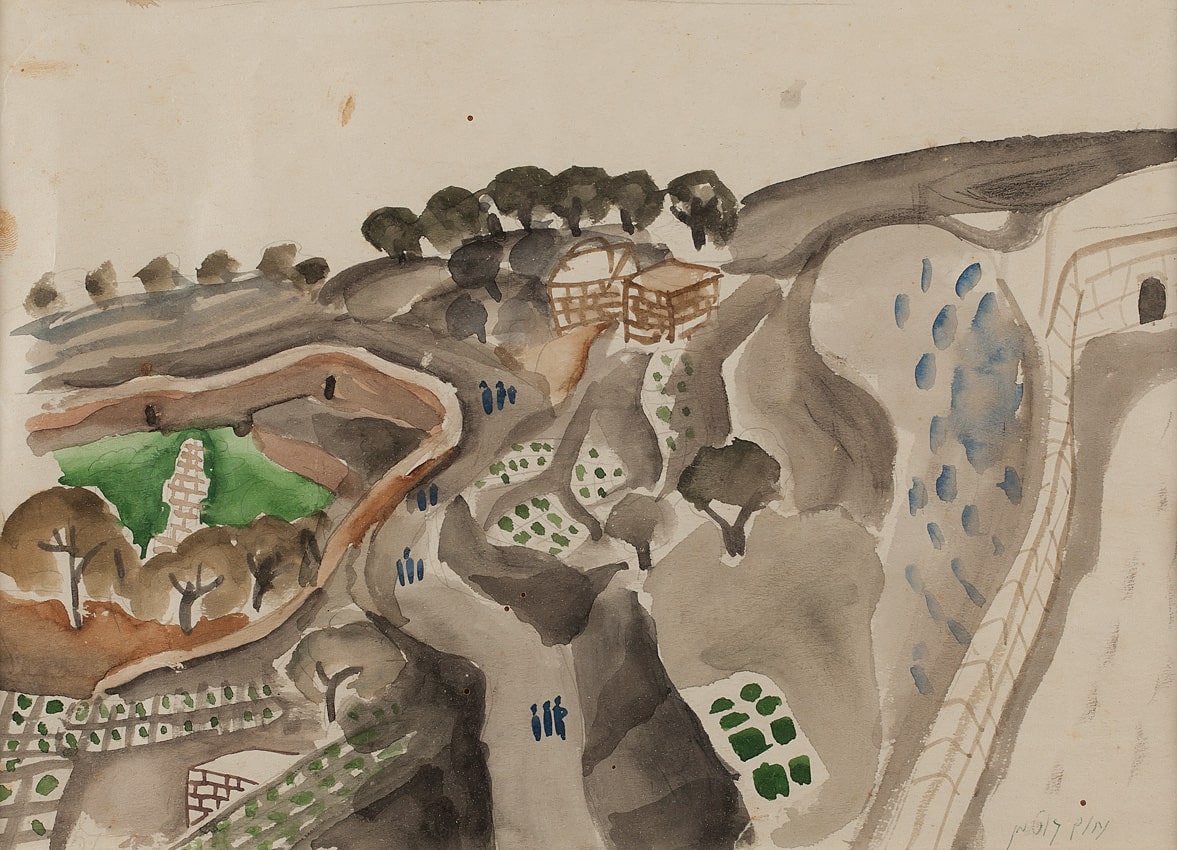 Gutman, Nahum - Galilean Vista | 1920's | 20x28 | An Israeli Collection