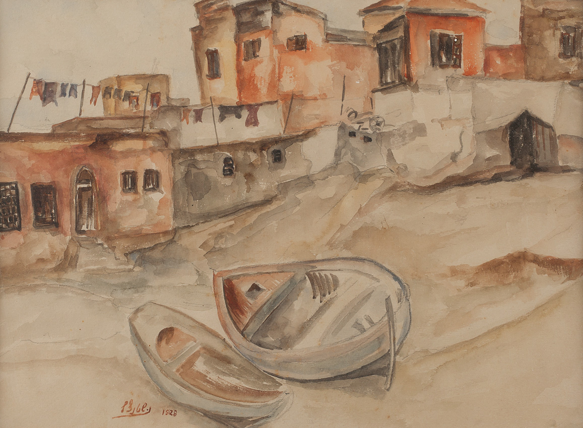 Stenzel, Nehemia - Jaffa Port| 1928 | 20x28 | An Israeli Collection