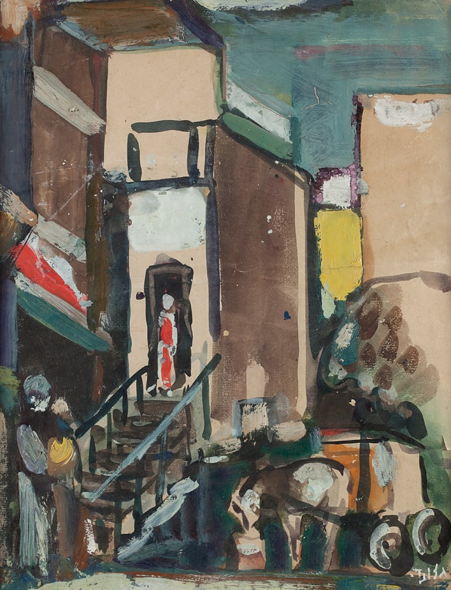 Giladi, Aharon - Street in Tel Aviv | ca. 1950 | 36X28 | An Israeli Collection