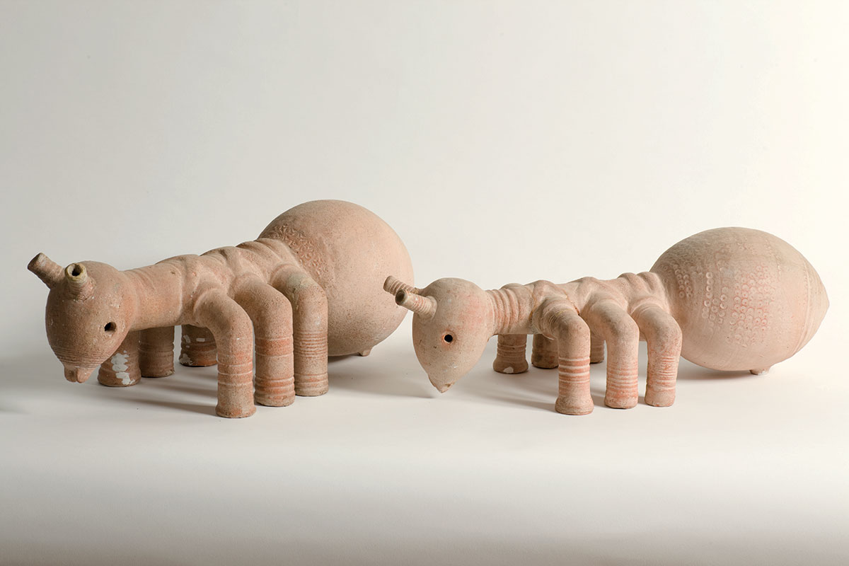 Ogen Schweig, Gedula - Two Ants |  early 1960s |  Height: 15,length: 50 each | An Israeli Collection